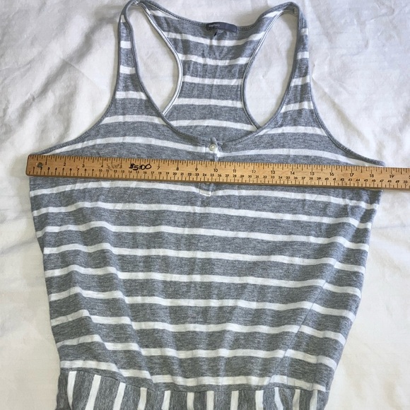 GAP medium women’s romper - cotton gray/ White nautical Striped Jumpsuit - Picture 10 of 16